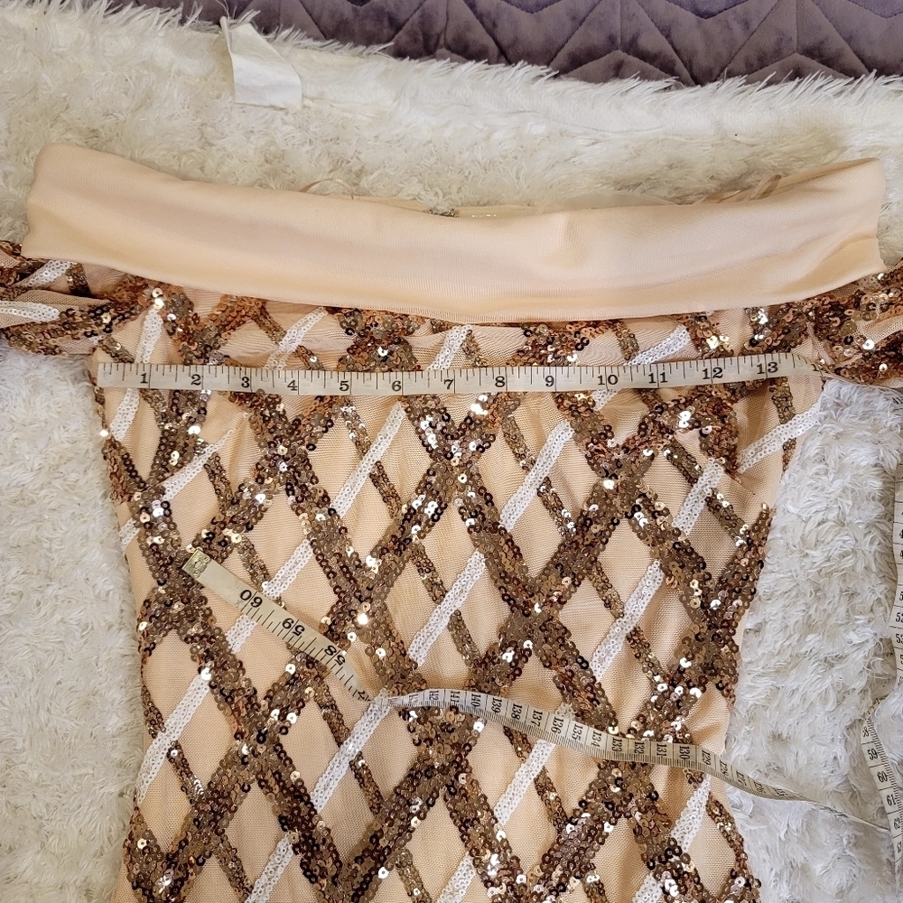 Dress the population sequin off the shoulders' dress size XS - Picture 11 of 14